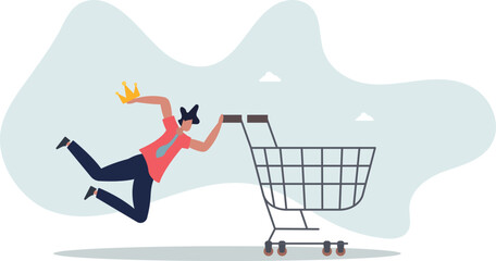 Customer is king, client want is most important, user experience or customer centric marketing strategy concept.life and employment of people. © Oleg