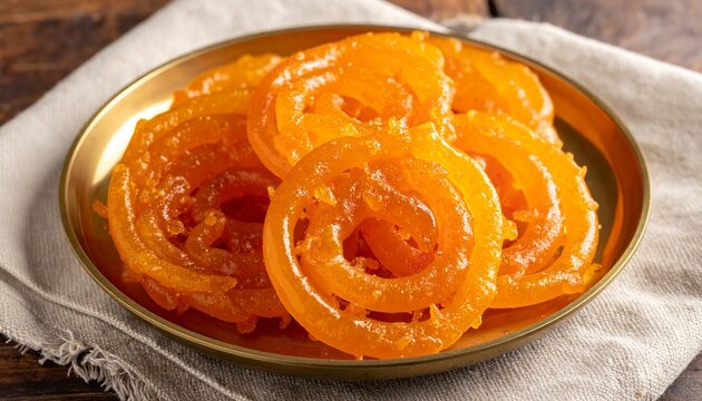 Madhya Pradesh Jalebi Close-Up. Traditional Indian Food