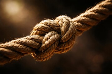 Strong Rope Knot Macro Detail