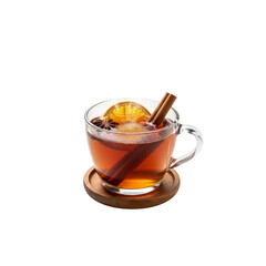 Mulled wine with cinnamon and orange