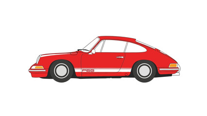 Fototapeta premium red car isolated on white