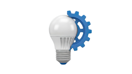 LED Bulb with Blue Gear