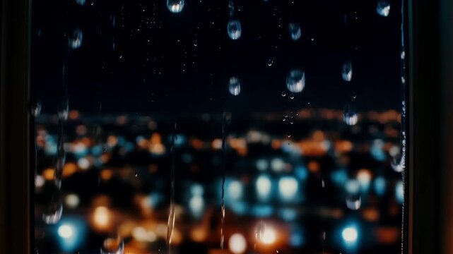 Gotas de chuva na janela