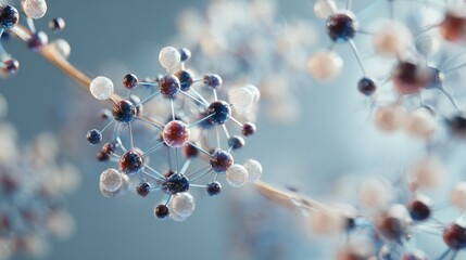 Molecular Structure Abstract Conceptual Visualization of Molecules and Atoms