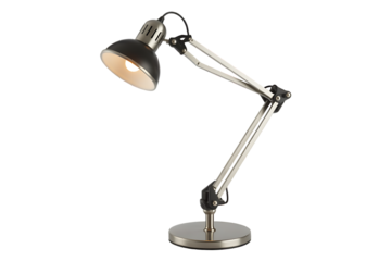 Adjustable desk lamp isolated isolated on transparent background 
