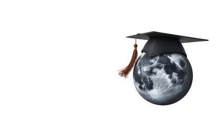 Graduation cap on a globe symbolizing global education and learning opportunities. 

