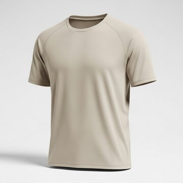 Short Sleeve Raglan t-shirt Mockup Front Three Quarter View