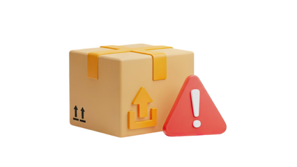 Shipping Box with Warning Sign