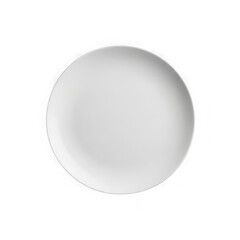 Minimalist white circle isolated on transparent background