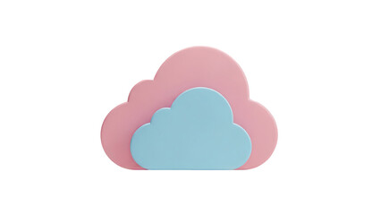 Pink and blue layered clouds