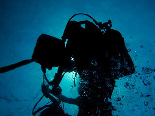 Safety stop before ascending to the surface