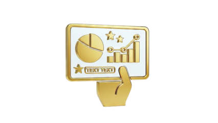 Golden Business Analytics Icon