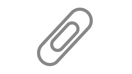 Gray Paperclip Office Stationery Supply.