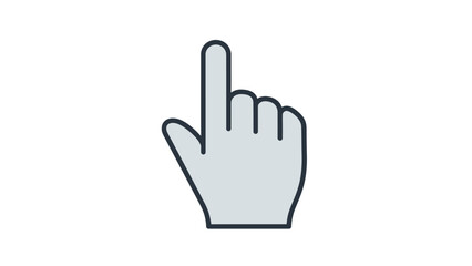 Hand Icon Pointing Upwards Gesture Symbol.