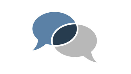 Overlapping Speech Bubbles Icon Design Element.