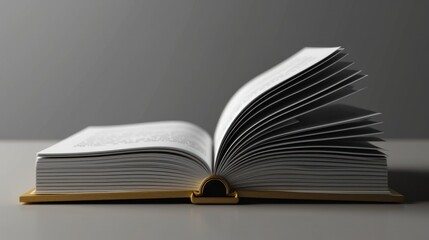 Obraz premium Open book side view mockup. Realistic flipping pages, education, paper, open, literature, nature, imagination, read, page, creative, ecology, environment, travel, vacation