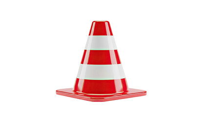Red and white traffic cone