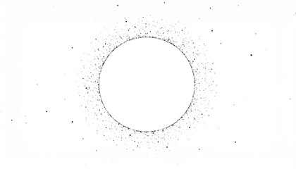 Abstract circular pattern with stars on black background