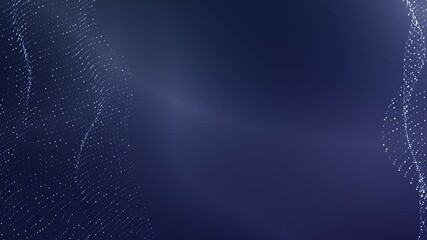 Futuristic deep blue animated data network background, flowing digital particle connection mesh, abstract science visualization of internet communication structure, seamless motion. Copy space. - Powered by Adobe