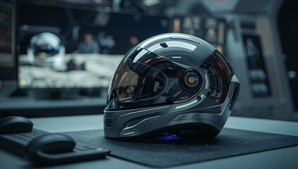 Futuristic Motorcycle Helmet