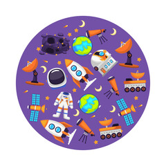decoration and ornament astronaut theme astronaut equipment circle pattern
