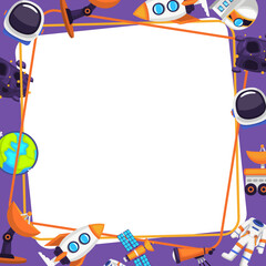 decoration and ornament astronaut theme astronaut equipment outer frame square