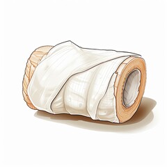 Bandaged Roll Medical Treatment, Injury Care, and First Aid - Health and Wellness Concept