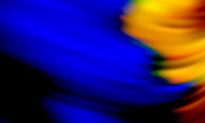 Abstract colorful motion blur background with bold blue and yellow gradient, smooth flowing movement creating a modern dynamic digital art effect.