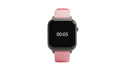 Pink Smartwatch with Time Display