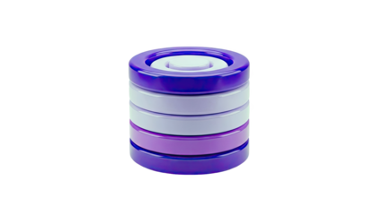 Stack of Gradient Purple Cylinders