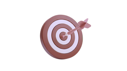 Dart hitting bullseye on target