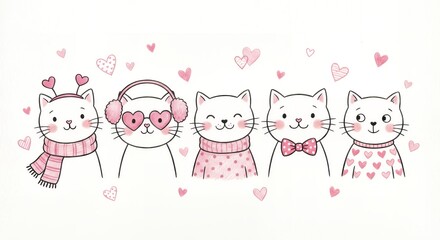 Cute cartoon teddy bear holding heart for Valentine's Day illustration