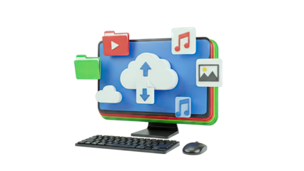 Cloud Computing and Data Transfer Concept
