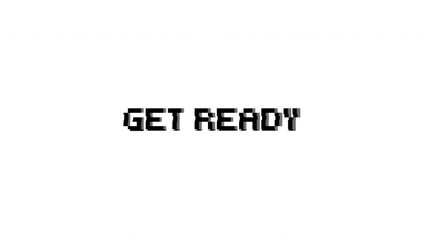 Get ready pixel art retro gaming text glitch message digital perfect for game intros, stream overlays, or nostalgic content creation.