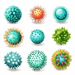 Diverse Collection of Virus Models for Educational and Scientific Applications, Illustrative Set