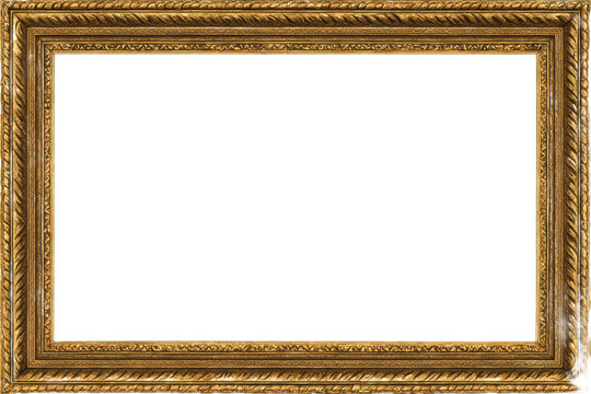 Elegant gold frame with intricate detailing, perfect for a classic artwork display.