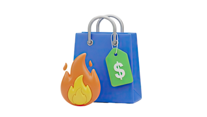 Hot Sale Shopping Bag with Price Tag