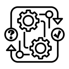 Obraz premium safety procedure Line Icon