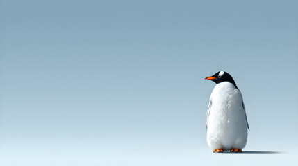 Fototapeta premium Penguin Wildlife Concept with Copy Space