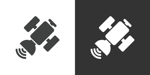 Communication Satellite icon. Solid glyph series icon