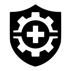 Obraz premium safety procedure Solid icon