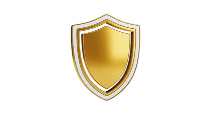 Golden Shield with White and Gold Trim