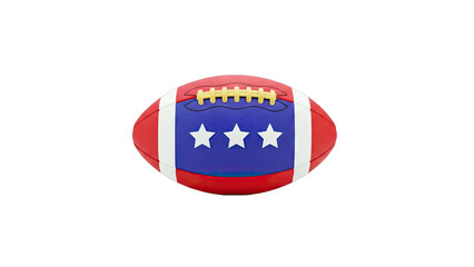 American Football with Red, White, and Blue Stars