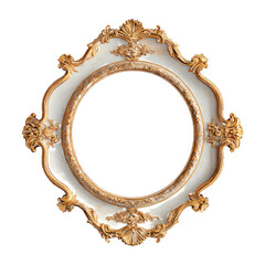 Elegant vintage frame with intricate golden detailing and ornate patterns.