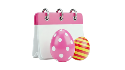 Easter Eggs and Calendar Icon