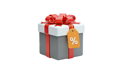 Gift Box with Percentage Tag