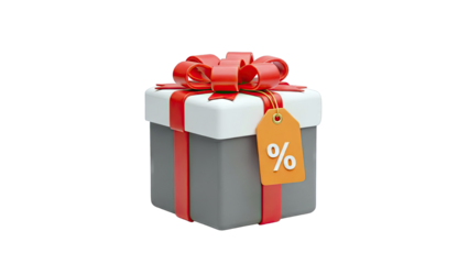 Gift Box with Percentage Tag