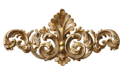 Intricate golden ornamental design featuring detailed scrollwork and floral motifs.