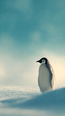 Fototapeta premium penguin in antarctica