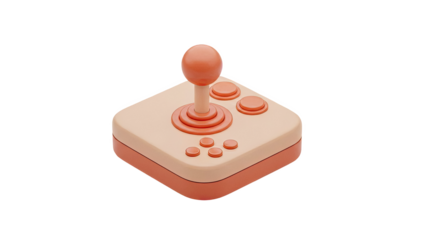 Retro-style Joystick Controller with Buttons